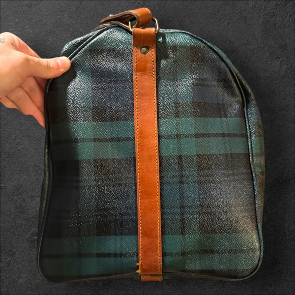 Polo Ralph Lauren Vintage Plaid Tartan Weekender Duffle Bag - Picture 7 of 13